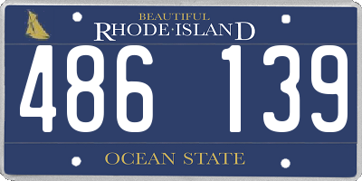 RI license plate 486139