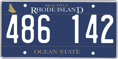 RI license plate 486142