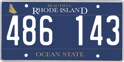 RI license plate 486143