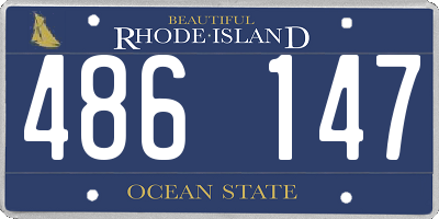 RI license plate 486147