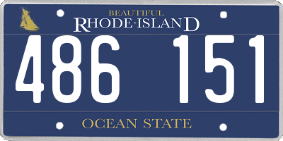 RI license plate 486151