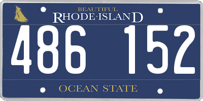 RI license plate 486152