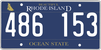 RI license plate 486153