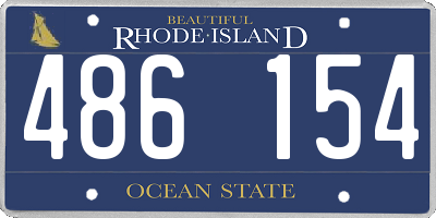 RI license plate 486154
