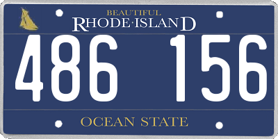 RI license plate 486156