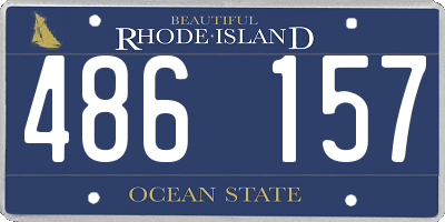 RI license plate 486157