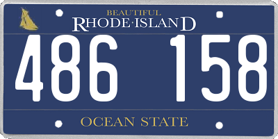 RI license plate 486158