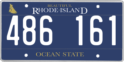 RI license plate 486161
