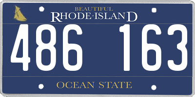RI license plate 486163