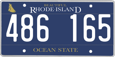 RI license plate 486165