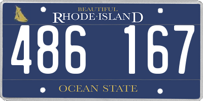 RI license plate 486167