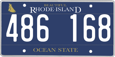 RI license plate 486168