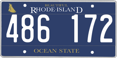 RI license plate 486172