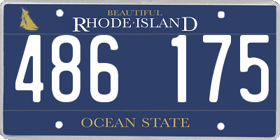 RI license plate 486175