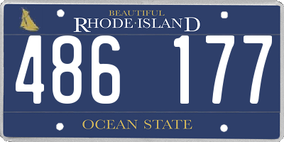 RI license plate 486177