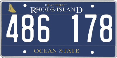 RI license plate 486178
