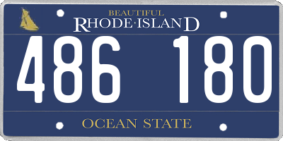 RI license plate 486180
