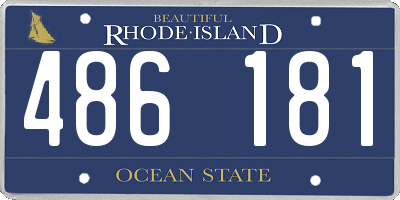 RI license plate 486181