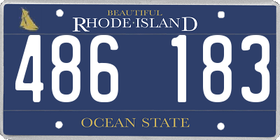 RI license plate 486183