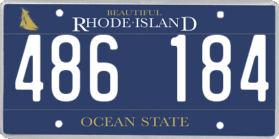 RI license plate 486184