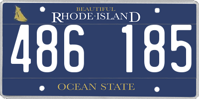 RI license plate 486185