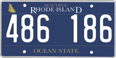 RI license plate 486186
