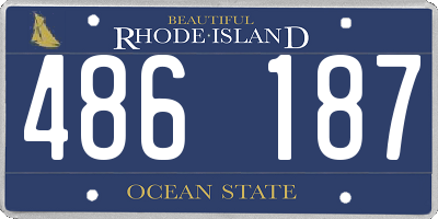 RI license plate 486187