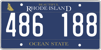 RI license plate 486188