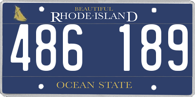 RI license plate 486189