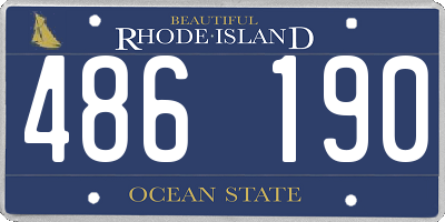 RI license plate 486190