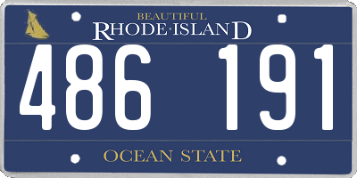 RI license plate 486191