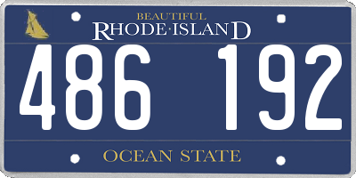 RI license plate 486192