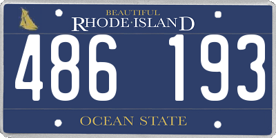 RI license plate 486193