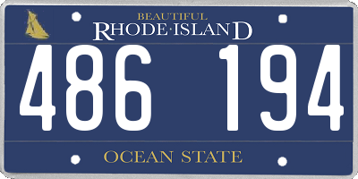 RI license plate 486194