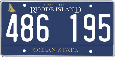 RI license plate 486195