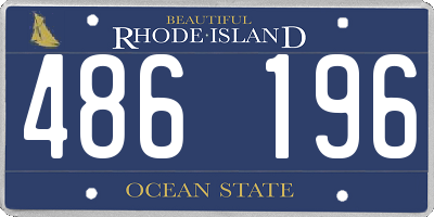 RI license plate 486196