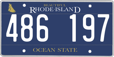 RI license plate 486197