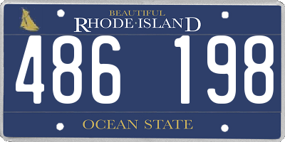 RI license plate 486198