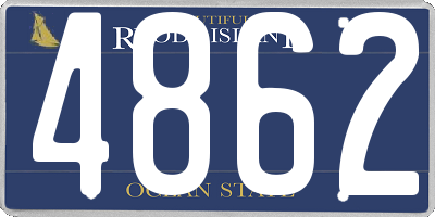 RI license plate 4862