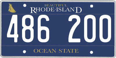 RI license plate 486200