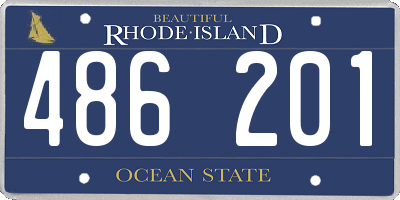 RI license plate 486201
