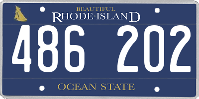 RI license plate 486202
