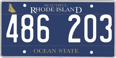 RI license plate 486203