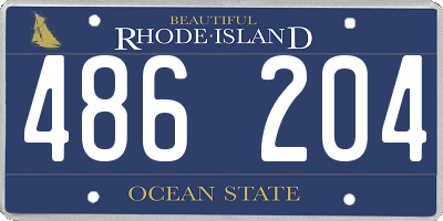 RI license plate 486204