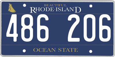 RI license plate 486206