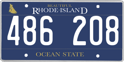 RI license plate 486208