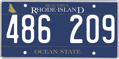 RI license plate 486209