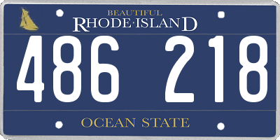 RI license plate 486218