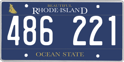 RI license plate 486221