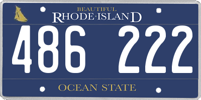 RI license plate 486222